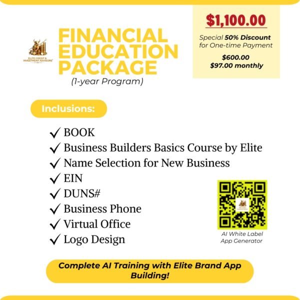 FINANCIAL EDUCATION PACKAGE (1-year Program)